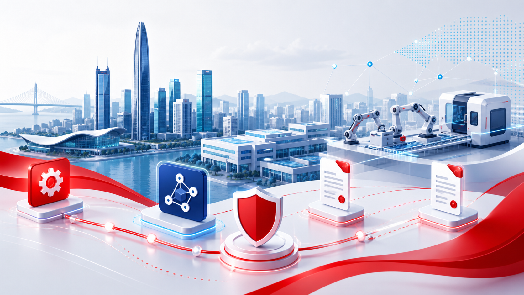 伟鑫红蓝品牌风格的深圳专精特新企业融资政策原创示意图